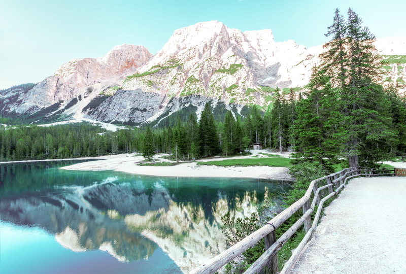 reflection, snow, frost, winter, nature, alpine, outdoors, no people, lakeside, pine woodland, mountain range, forest, conifers, park, mountain