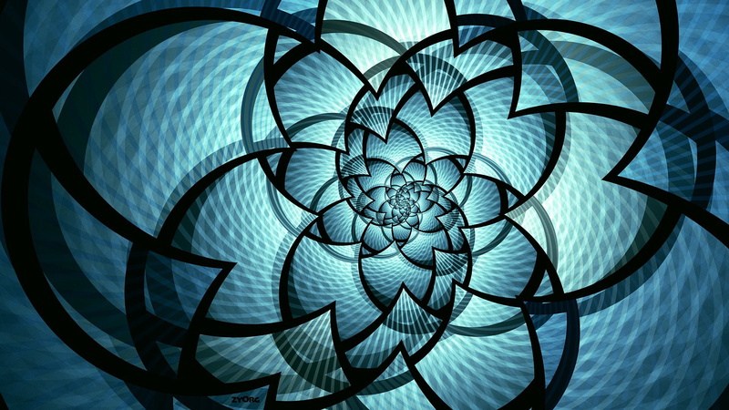 abstracto, Fractal, 1080P, Azul