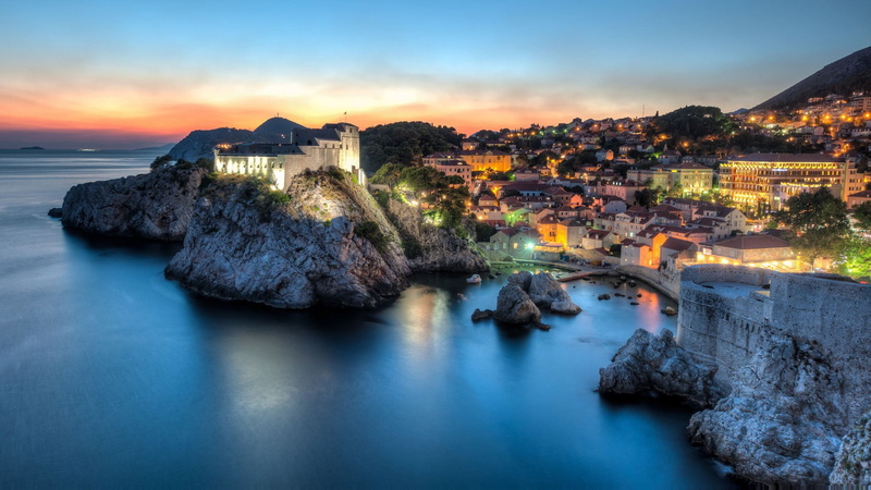 long exposure, europe, scene, vacation, reflection, river, water, sky, outdoor, building, 1080P, building exterior, dusk, castle, beauty in nature, tourism