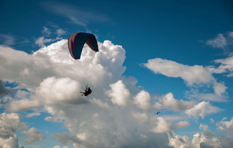 heavens, extreme sports, day, leisure activity, mid-air, fotos, sport, parasailing, skydiving, parapente, 4K, flying, low angle view, paragliding, adventure