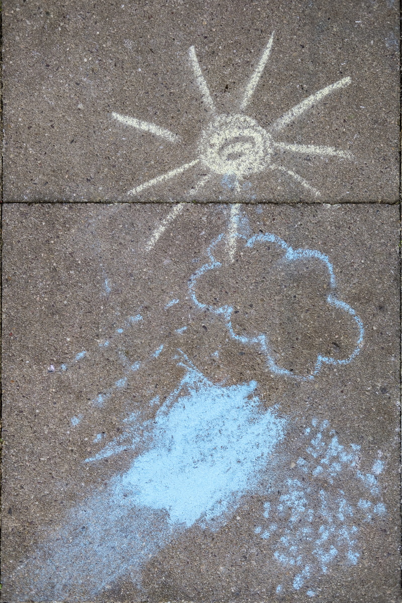 painting, sunshine, stones, road, rain, washing concrete slab, street, chalk drawing, communication, art and craft, sidewalk, patch, slabs, no people, paving slabs