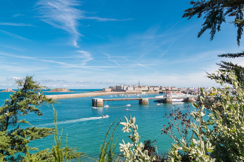 saint-malo, old, clouds, built structure, water, day, yacht, building exterior, bay, no people, sea, france, beauty in nature, blue, transportation, cloud - sky
