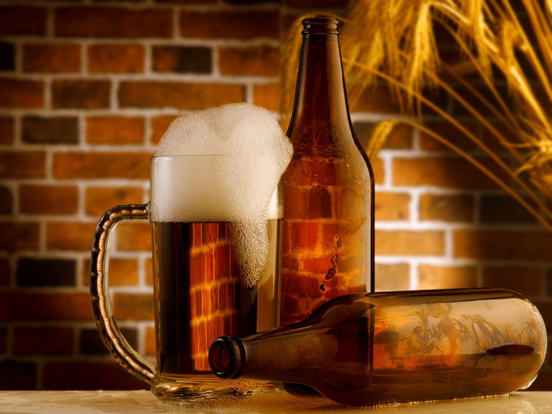 botellas, cerveza, 720P, espuma, jarra