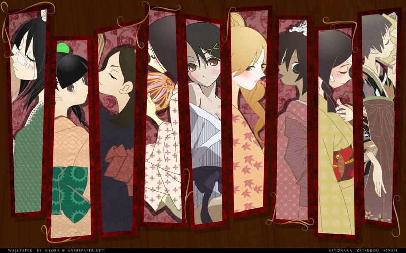 Tarou Sekiutsu, Zetsubou-Sensei, Kiri Komori, Sayonara, Kafuka Fuura, Kaere Kimura, 720P, Anime, Meru Otonashi, Matoi Tsunetsuki, Abiru Kobushi, Chiri Kitsu