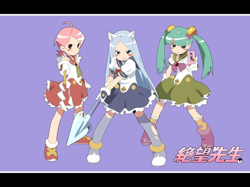 Meru Otonashi, Zetsubou-Sensei, Kafuka Fuura, Chiri Kitsu, Sayonara, 720P, Anime