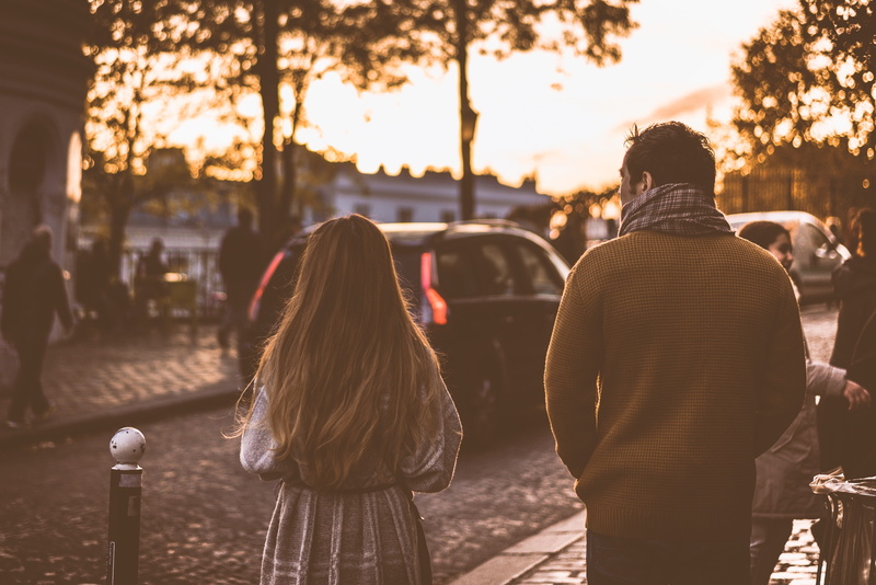 pathway, girl, 4K, hairstyle, outdoors, kid, togetherness, near, people, focus on foreground, car, vehicle, road, father, incidental people, standing