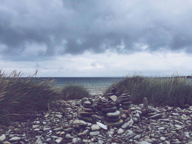 horizon, pebble, stone, tranquility, tranquil scene, nature, sky, beauty in nature, day, no people, horizon over water, travel, outdoors, mayo, ireland