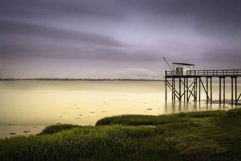 lake, purple, landscape, colors, serein, 1080P, Fouras, NIKKOR, Charente Maritime, France, Nikon D750, body of water, pêche, green, exposure, dock, outdoors