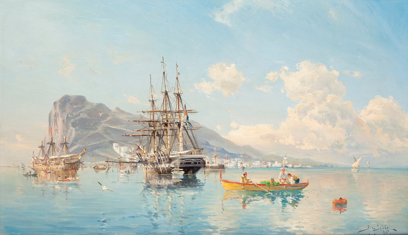 in the roads of Gibraltar, Herman Gustav of Sillen, at anchor, The Swedish frigate, barrel, 2K