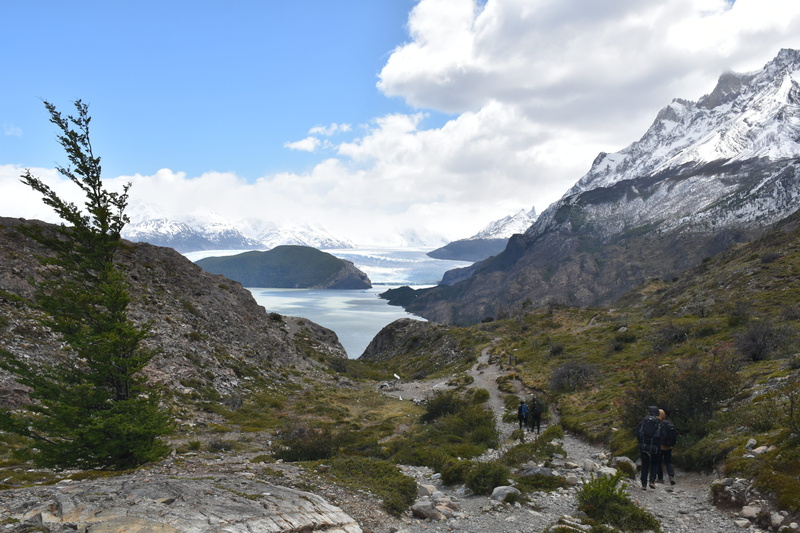 lake, plant, outdoors, patagonia, landscape, day, mountain panorama, sky, mountains, 5K, cloud - sky, chile, national park, leisure activity, non-urban scene