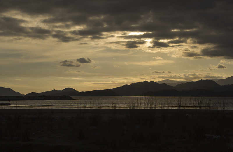 travel, scenics, north, natural, idyllic, island, 5K, mountain range, Cloudy, scenics - nature, ocean, nature, lake, sunset, sky, mirror, salt flat, rock
