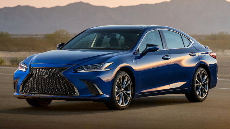 Sedan, Car, Lexus ES 350 F Sport, Luxury Car, Lexus, Blue Car, 1080P