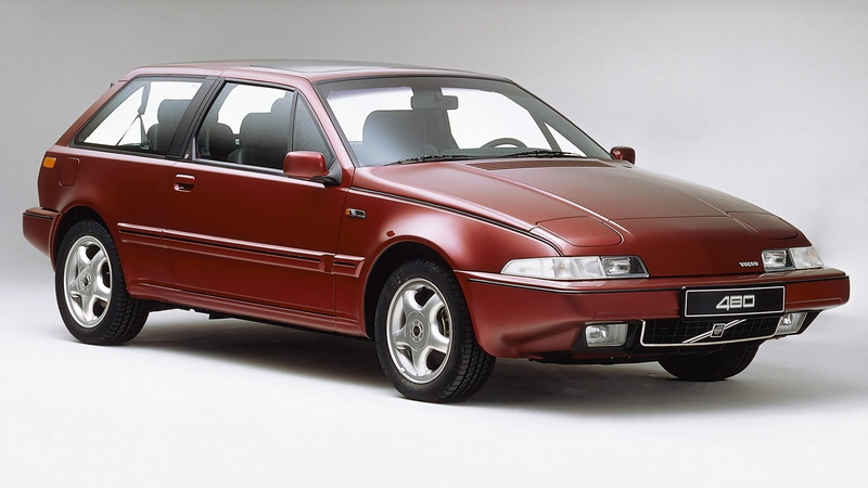 Volvo, Hatchback, Red Car, 1080P, Volvo 480, Volvo 480 ES