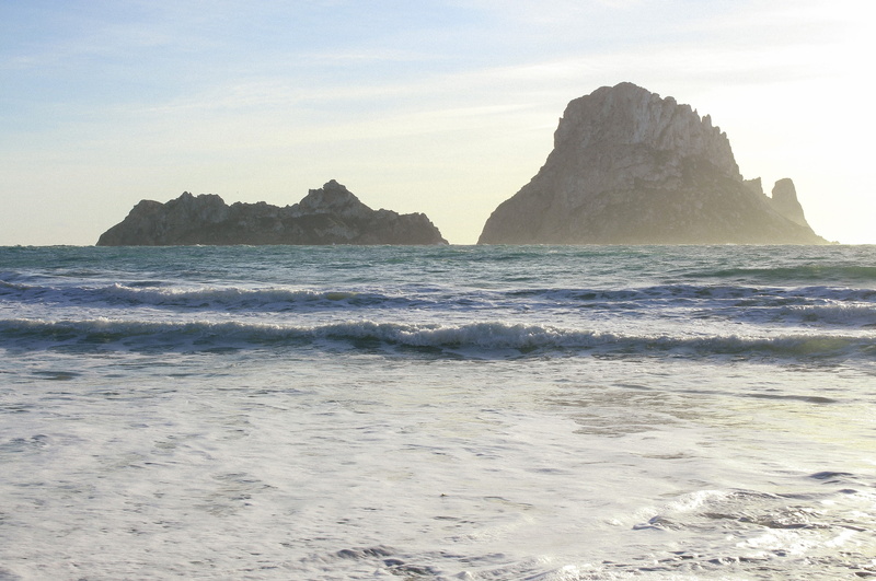 scenics - nature, wave, no people, 2K, outdoors, rock formation, rock, water, sky, beach, ibiza, aquatic sport, beauty in nature, horizon, sport, sea
