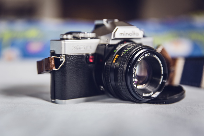 focus on foreground, retro styled, SLR, camera, 5K, lens, no people, black color, filming, home video camera, slr camera, mcla, minolta, camera - photographic equipment