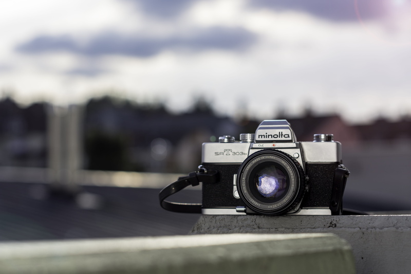day, photographing, technology, photography themes, rangefinder camera, single object, analog, photo camera, retro look, minolta, analog camera, lens - optical instrument