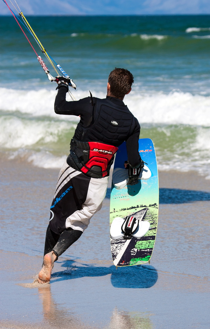 cape town, kite, false bay, kite boarding, land, sport, south africa, people, sea, leisure activity, wave, one person, sunlight, nature, outdoors, motion