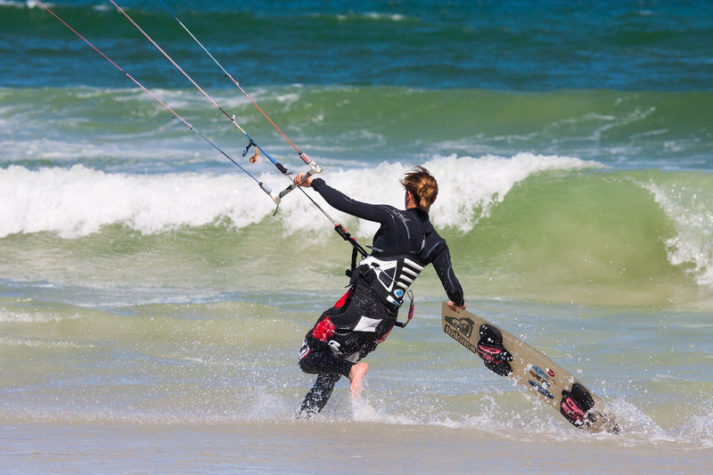 motion, action, wave, aquatic sport, wind, kite-surfing, seashore, south africa, beach, ocean, water, outdoors, surf, sport, lifestyles, holiday, real people