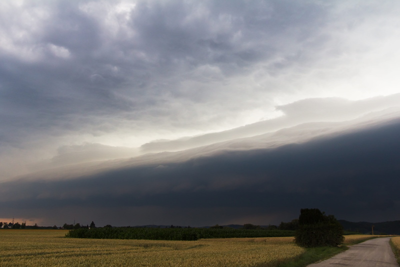 tranquility, mountain range, plant, scenics - nature, land, field, cumulonimbus, storm hunting, 4K, no people, landscape, cloudscape, environment, rural scene