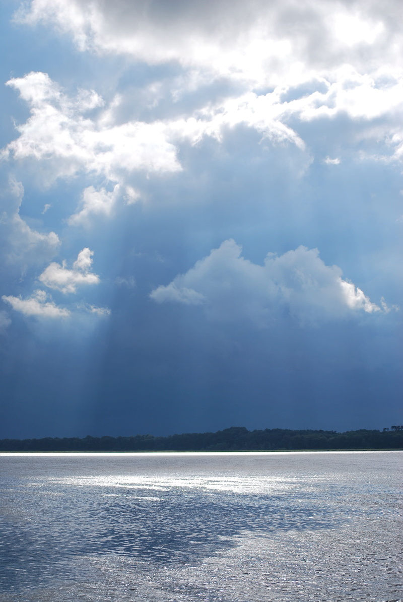 Thunderstorm, no people, idyllic, 4K, Squall Line, tranquil scene, scenics, horizon, beauty in nature, Storm Front, water, clouds, cloud - sky, waterfront