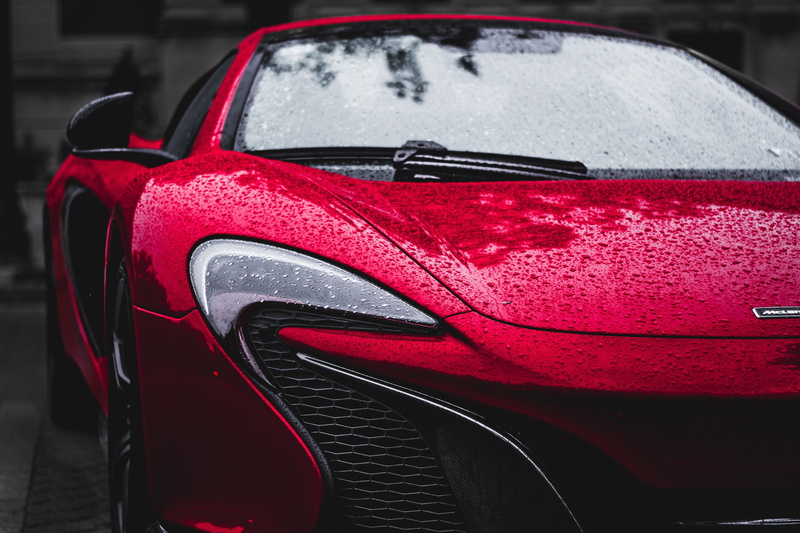 supercar, front view, cars, water drops, rain, mclaren, 4K, Vehicle