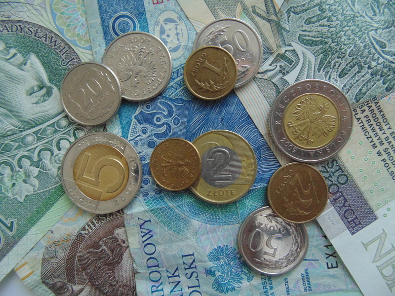 shape, table, zloty, polish, indoors, high angle view, coins, banknote, economy, choice, currency, variation, 5K, no people, wealth, pattern, pln, finance