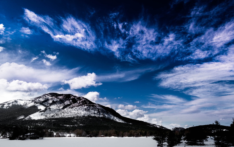 rock mountain, landscape photography, beauty In Nature, hiver, winter, colour, clouds, montagne, forest, mountain, noir, silhouette, color, landscape, blue
