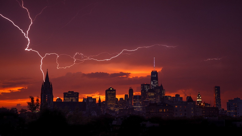 lightning, storn, walppaper, nature, night, 1080P, thunder, flash, nuit, eclair, sky, foudre