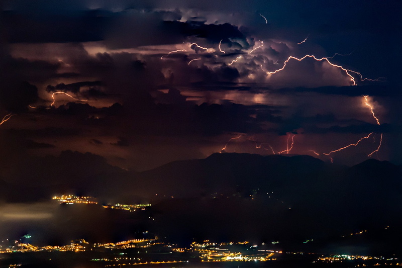 nature, flash, night, walppaper, storn, foudre, nuit, thunder, eclair, sky, 1080P, lightning