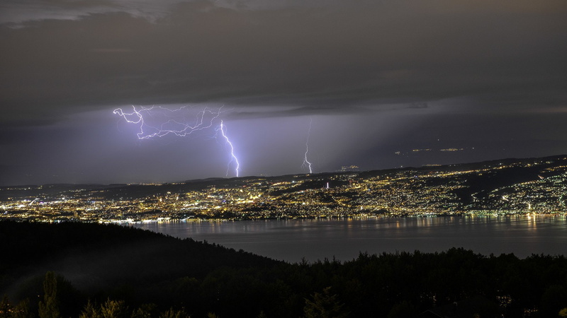 lightning, foudre, night, storn, thunder, sky, nuit, eclair, 1080P, flash, walppaper, nature
