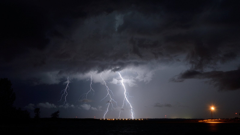 lightning, nuit, foudre, sky, thunder, walppaper, 720P, storn, nature, night, eclair, flash