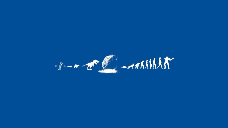 outdoors, blue, colorful, evolution, symbol, mid-air, low angle view, vertebrate, backgrounds, winter, full length, man, sky, drawing, no people, communication