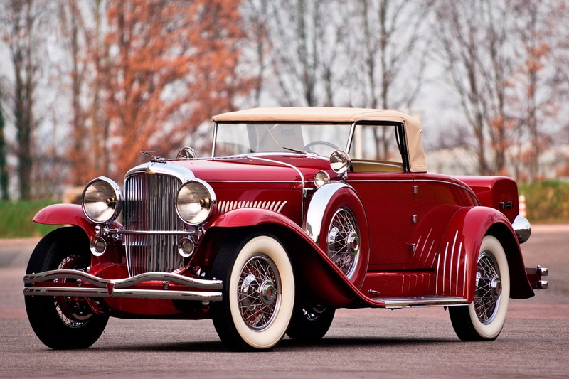 Duesenberg Model J, Duesenberg, Luxury Car, Old Car, Car, 1929 Duesenberg Model J, Vintage Car, Red Car, 1080P