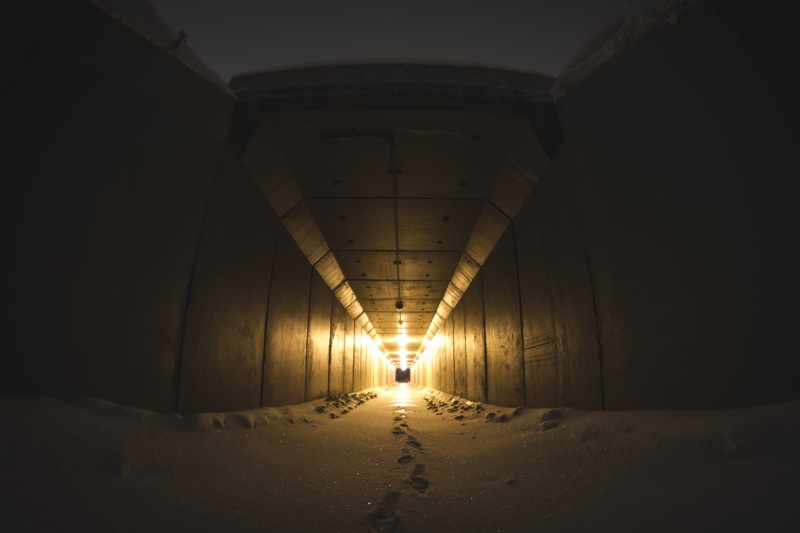 lighting Equipment, 5K, empty, illuminated, cement, street, disappear, corridor, no People, wall - Building Feature, footstep, spooky, hallway, construction Industry