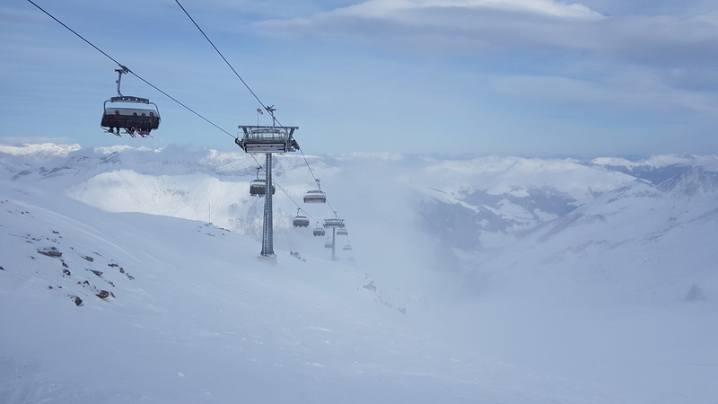 4K, environment, disappear, ski lift, outdoors, overhead cable car, cable, cold temperature, hintertux, snow, white color, nature, mountain, ski resort