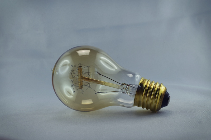 light, gray background, light bulb, glass - material, vintage lamp, business, filament, white background, no people, vintage, vintage light bulb, studio shot