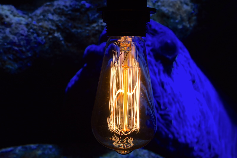 connection, indoors, close, purple, filament, electricity, light, disappearing, electric light, electric lamp, light bulb, black background, long exposure