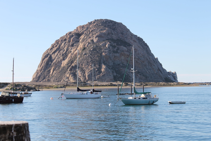 land, tranquil, pacific, day, mountain, beach, sea, sailboat, luis, morro rock, obispo, water, san, vacation, sky, outdoors, 4K, luxury, travel, waterfront