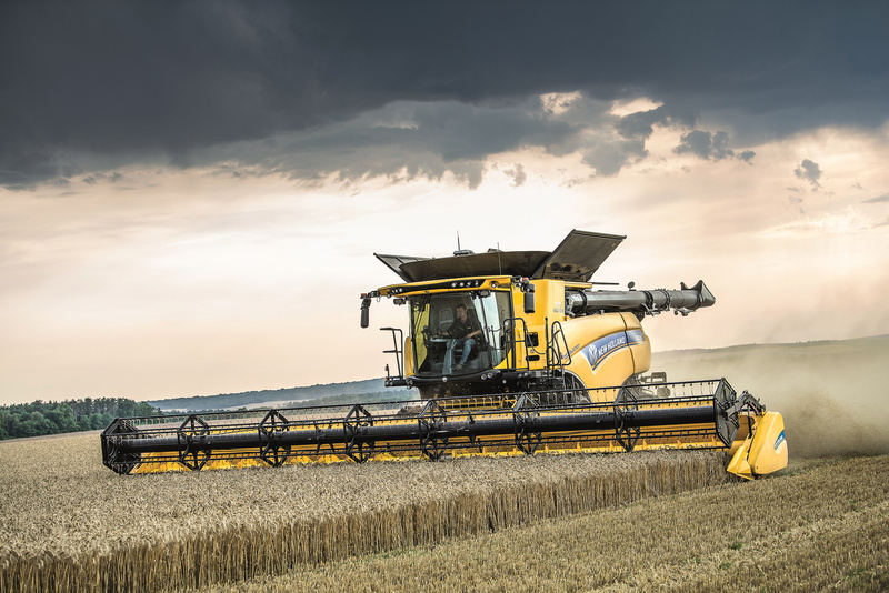 New Holland, 4K, Psenica, New Holland CR10.90 Revelation, Harvester, 2018, Field, The sky