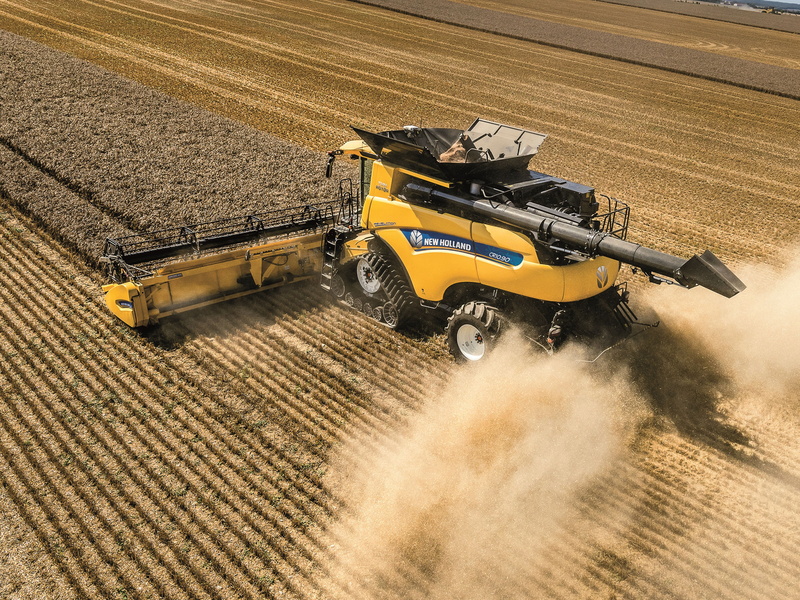 2K, 2018, New Holland, Harvester, Track, New Holland CR10.90 Revelatio, Wheat, Field, Dust, Grain