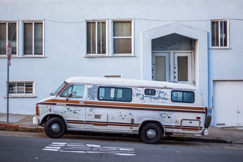 house, land Vehicle, residential district, van, road, 4K, bus, floor, street, building, motor vehicle, signage, history, brown, rv, car, day, building exterior