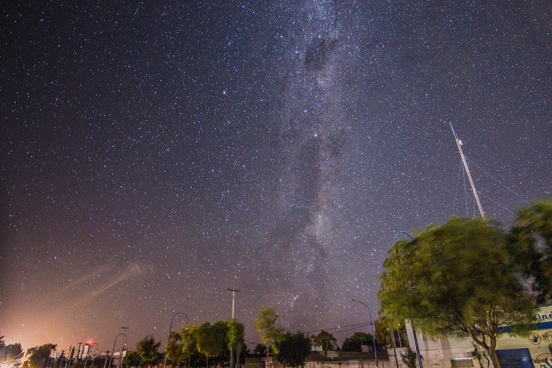 firmament, galaxy, built structure, star - space, city, scenics - nature, beauty in nature, tree, starry sky, space and astronomy, architecture, outdoors