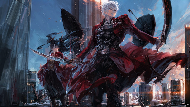 1080P, Rin Tohsaka, Fate Series, Fate/Stay Night: Unlimited Blade Works, Archer (Fate/Stay Night)