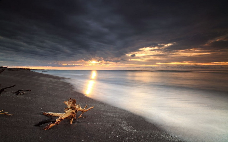 no people, beauty in nature, sky, New Zealand, horizon over water, sunset, scenics - nature, seascape, reflection, tranquil scene, nature, sea, horizon
