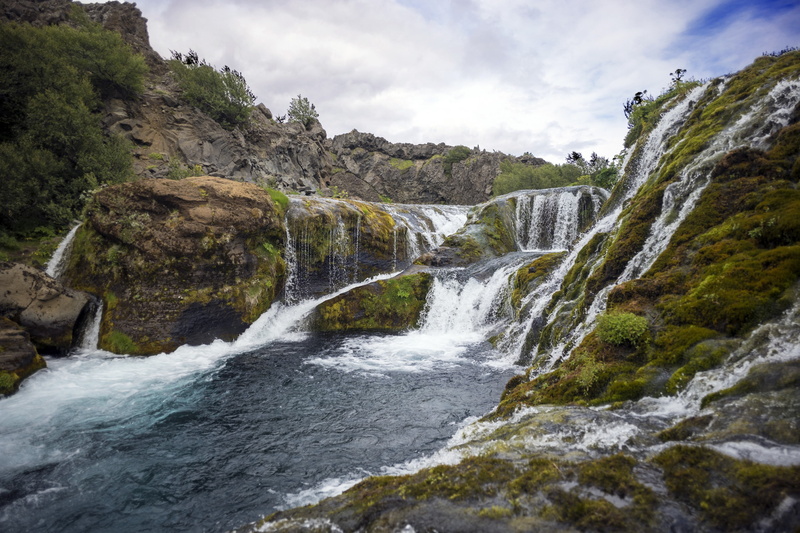 environment, nature, sky, beauty in nature, flowing, Iceland, plant, flowing water, river, water, landscape, power in nature, 2K, scenics - nature, cloud - sky