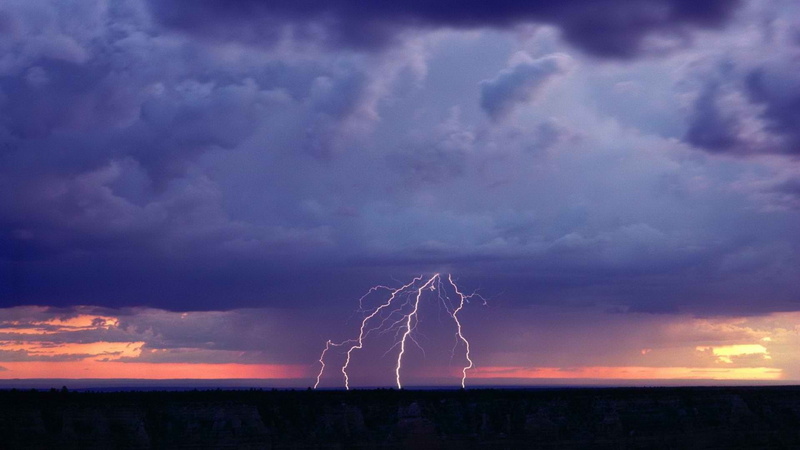 clouds, 1080P, sky, storm, nature, Thunderbolt