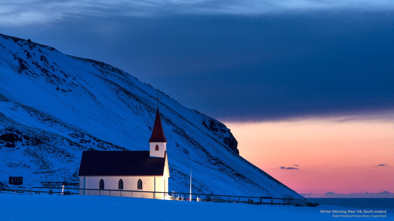 south, morning, vik, Winter, near, iceland, 2K