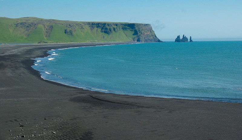 mountain, land, volcanic crater, landscape, no people, outdoors, sky, nature, scenics - nature, tranquil scene, coastline, black sand, beauty in nature