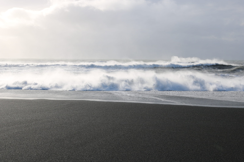 waves, day, beauty in nature, scenics - nature, scenery, no people, outdoors, tranquil scene, non-urban scene, motion, tranquility, idyllic, sand, black sand