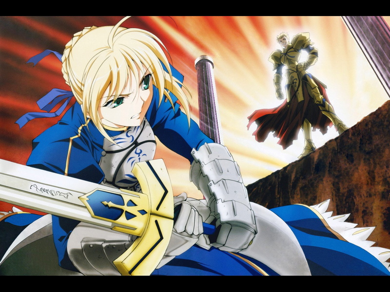 Saber (Fate Series), Fate/Zero, Archer (Fate/Zero), Gilgamesh (Fate Series), Fate Series, 720P